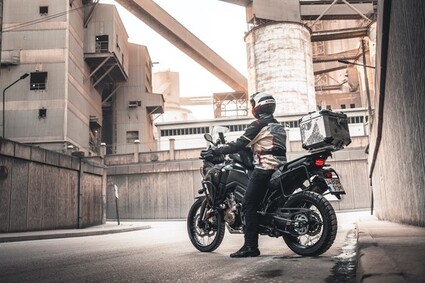 Honda Africa Twin in an industrial area