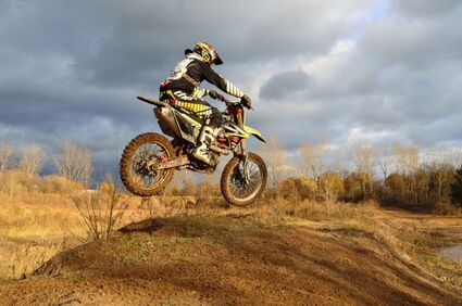 Dirt bike jumping