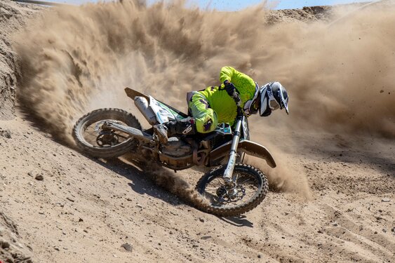 dirt bike at the sand dunes